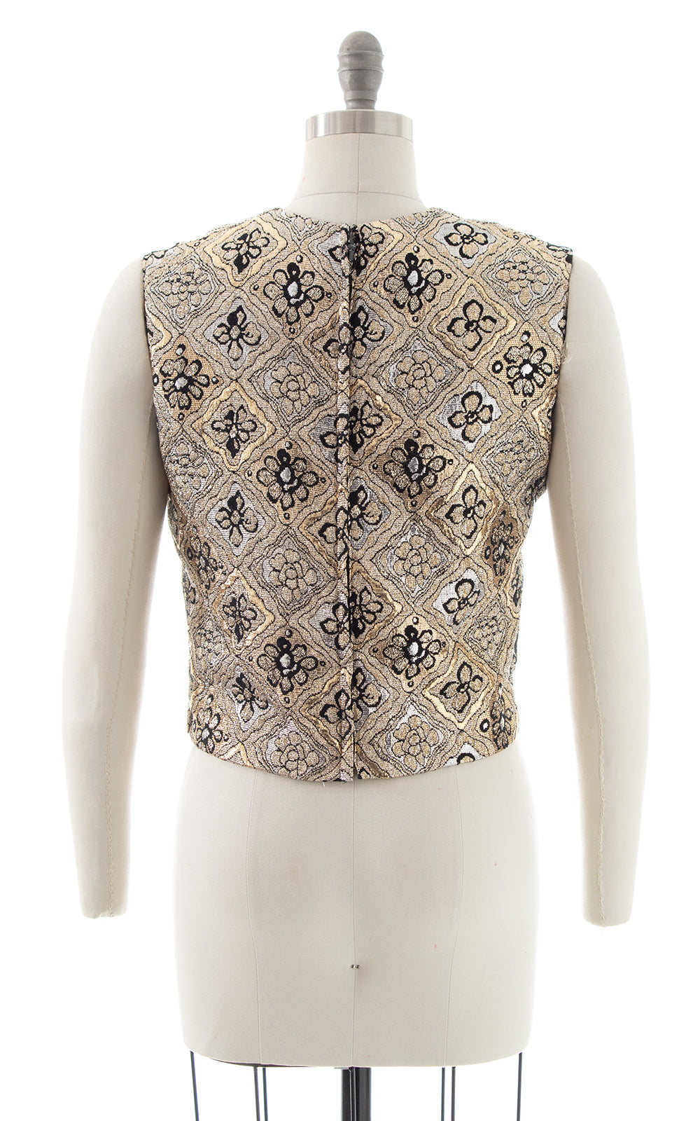 1960s Metallic Floral Shell Top BirthdayLifeVintage