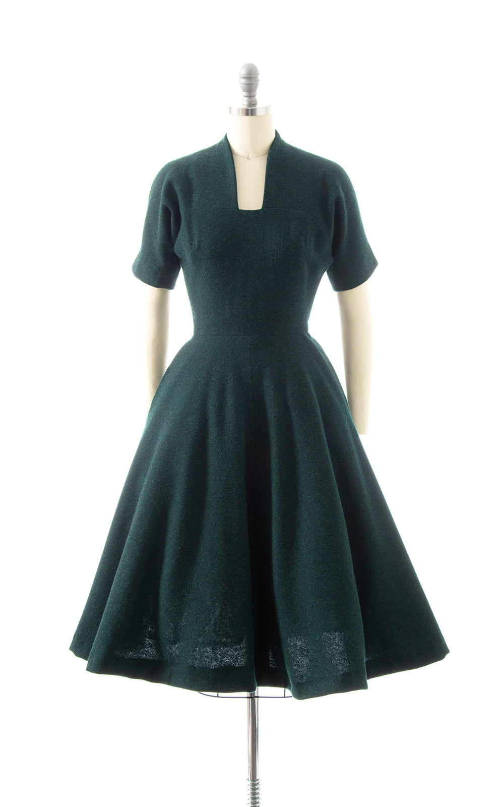BLV x DEANNA || 1950s Forest Green Wool Dress | x-small Birthday Life Vintage BLV x DEANNA || 1950s Forest Green Wool Dress | x-small Birthday Life Vintage
