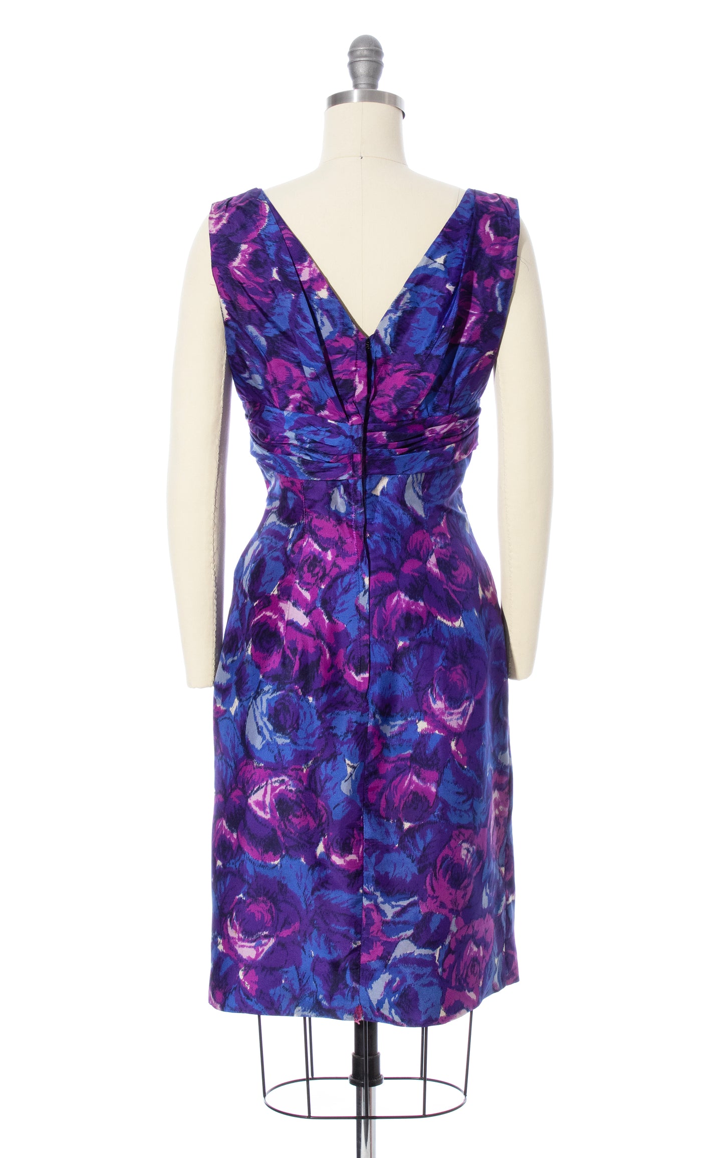 Vintage 60s 1960s SUZY PERETTE Rose Print Silk Wiggle Party Dress BirthdayLifeVintage
