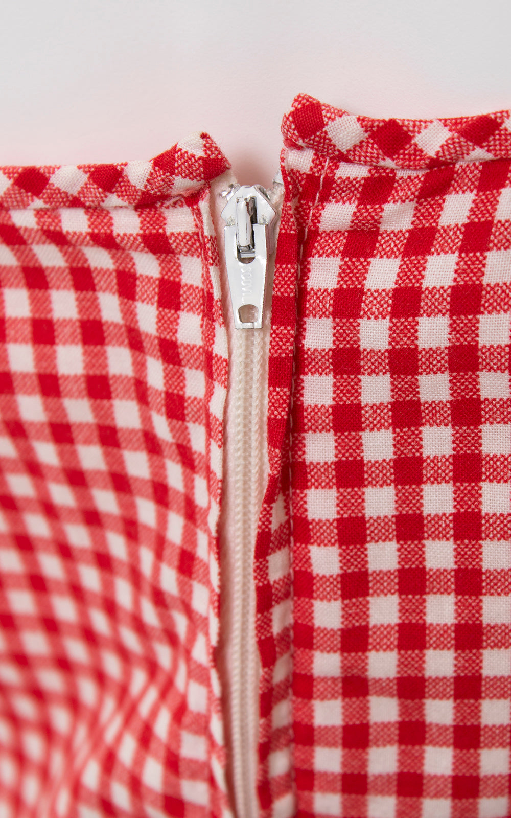 1970s Gingham & Chambray Halter Romper | medium