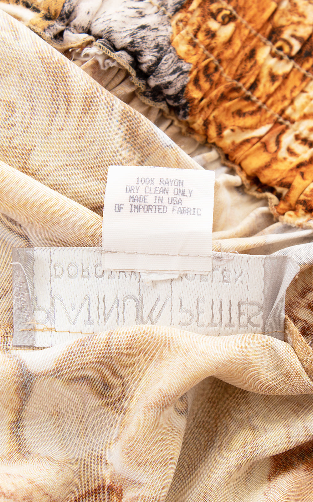 1980s Feline Kingdom Rayon Skirt | medium/large