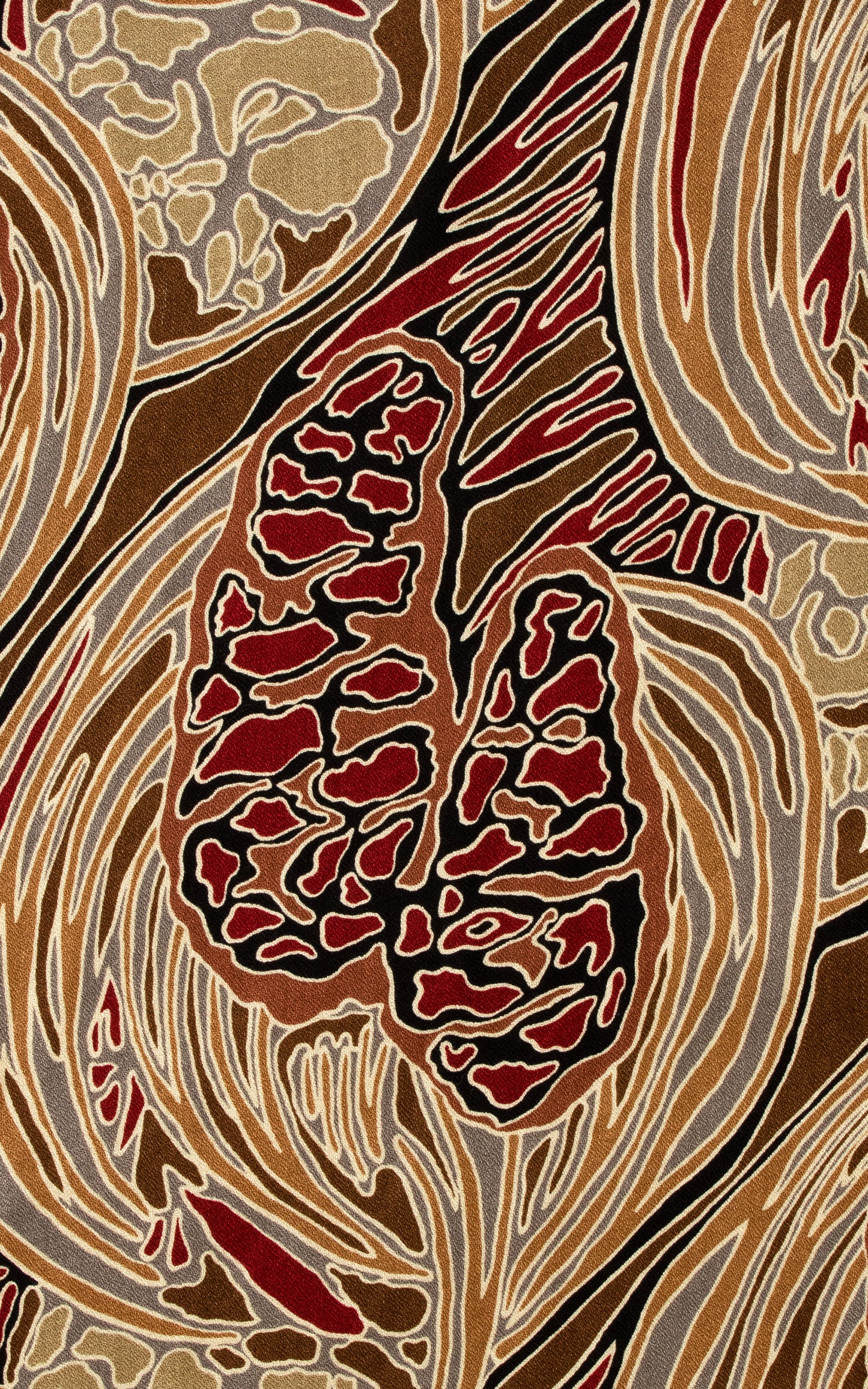 1970s Wool Scarf Cape with Surprise Printed Lining | x-small/small/medium/large