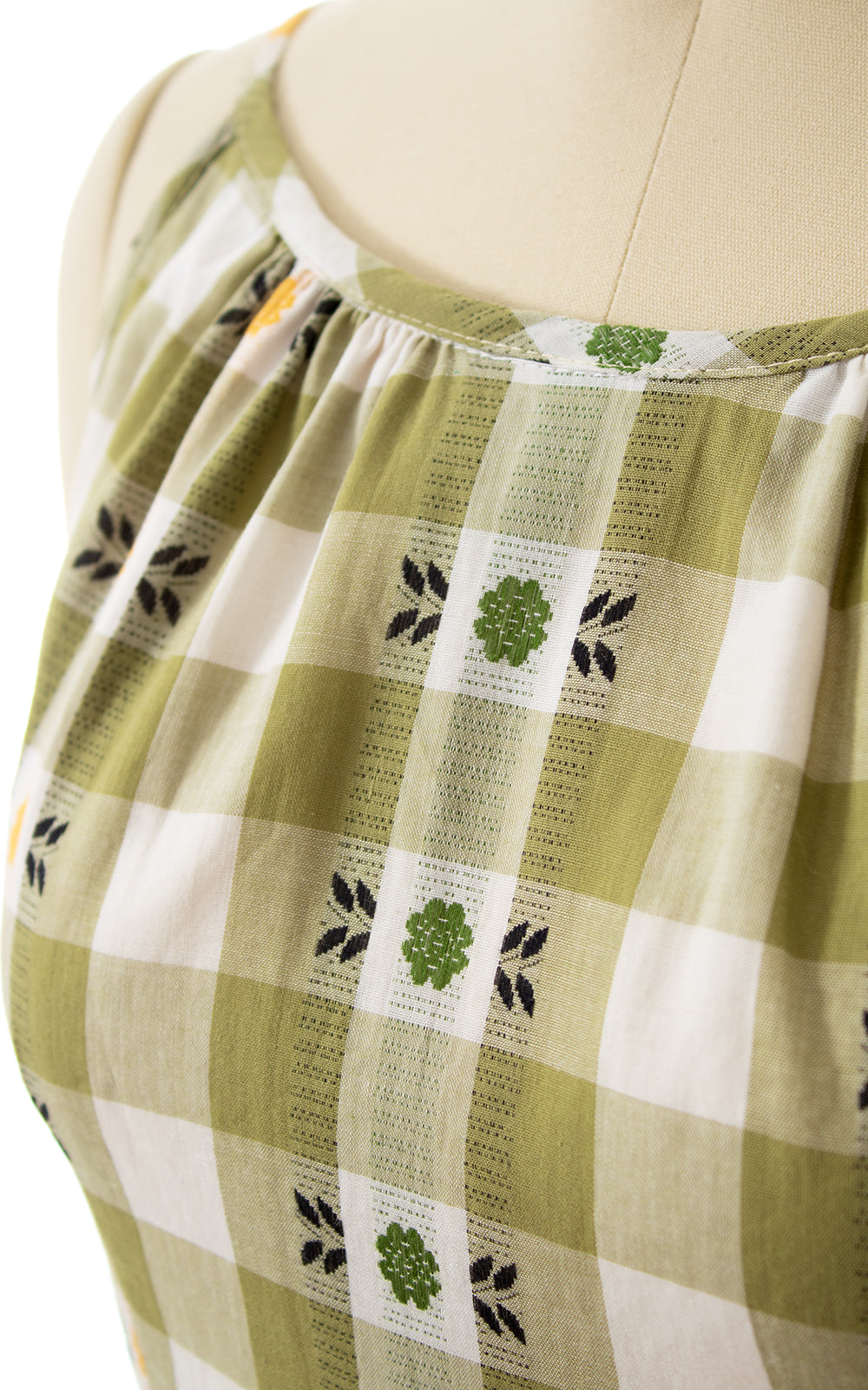 1950s Floral Gingham Sundress | small
