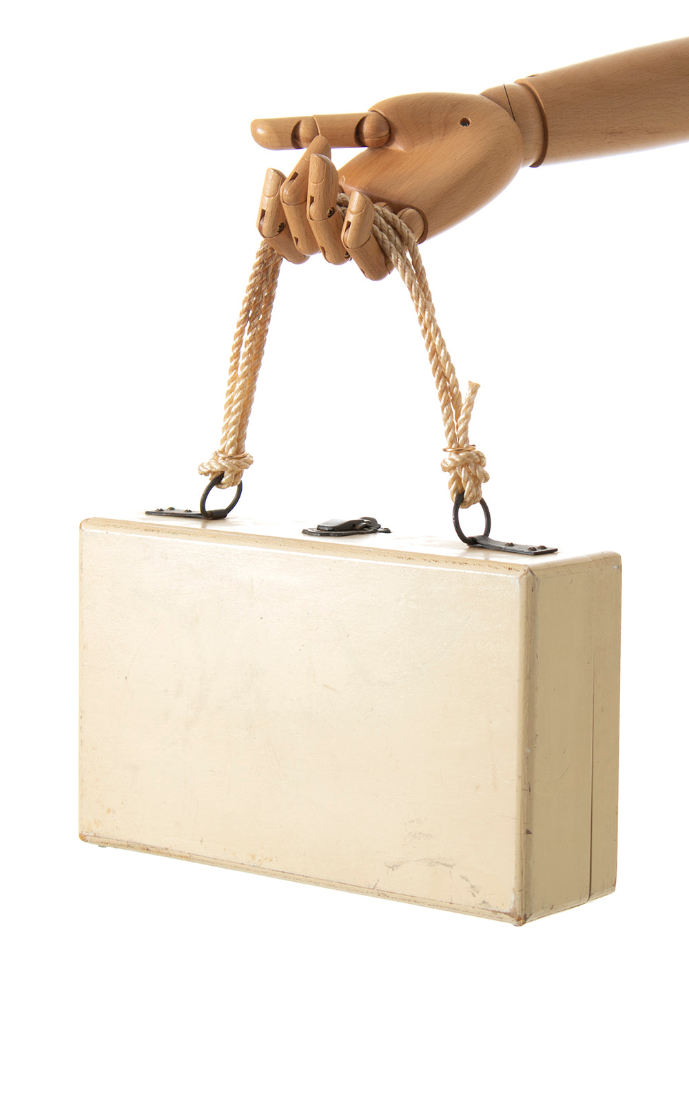 Vintage 1950s 50s 1960s 60s Nautical Sailor Anchor Novelty Print Wood Box Purse Birthday Life Vintage