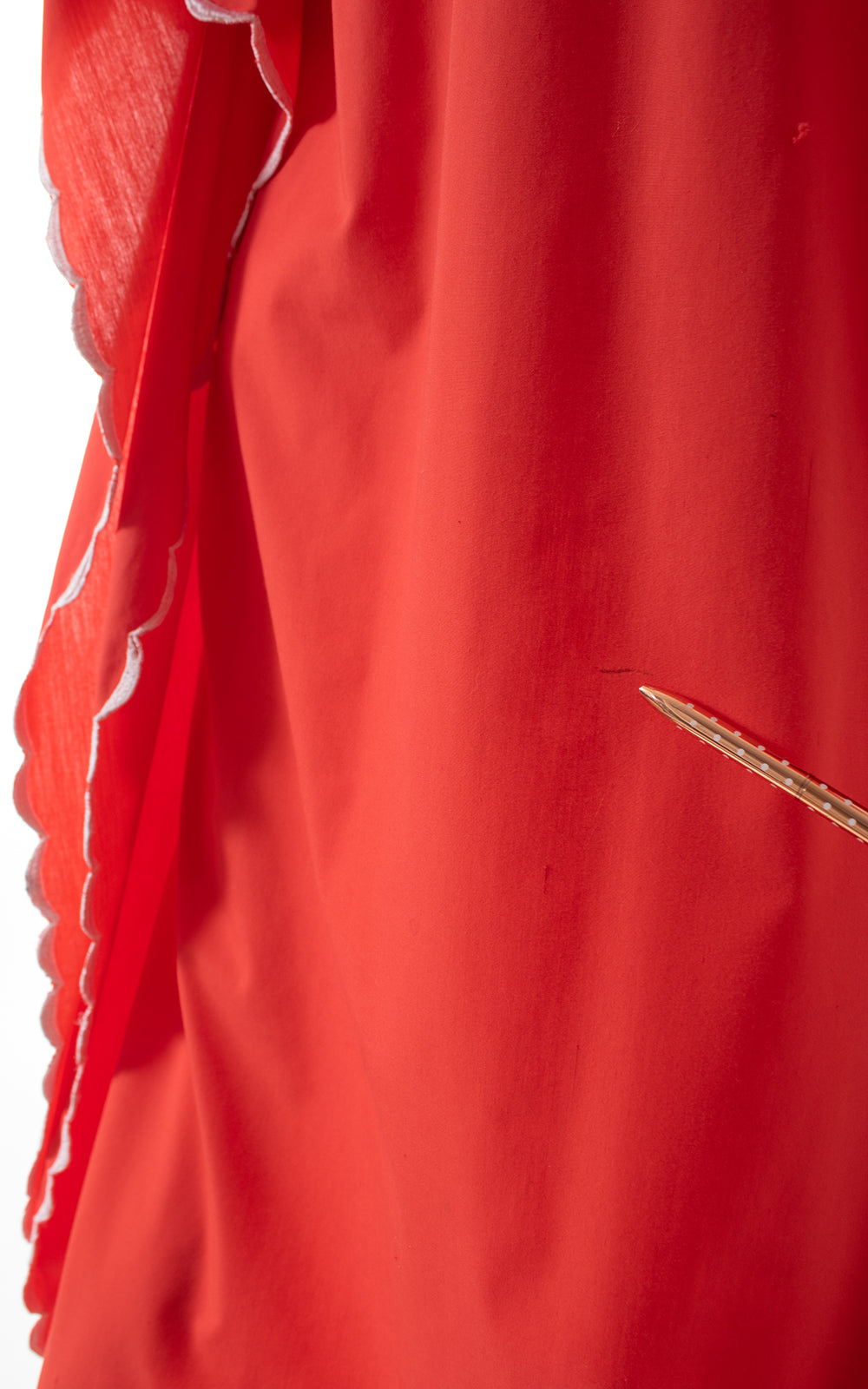 1970s Floral Embroidered Red Kaftan Caftan BirthdayLifeVintage