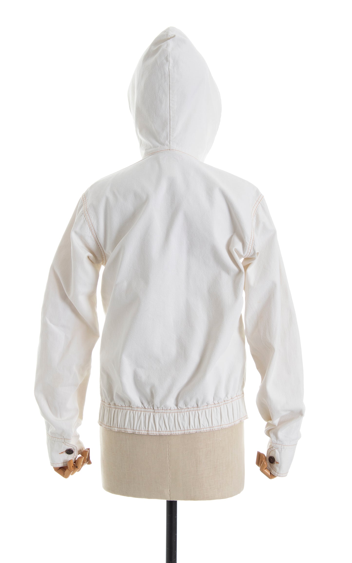 Vintage 1970s 70s LEVI'S White Cotton Hooded Jacket Birthday Life Vintage