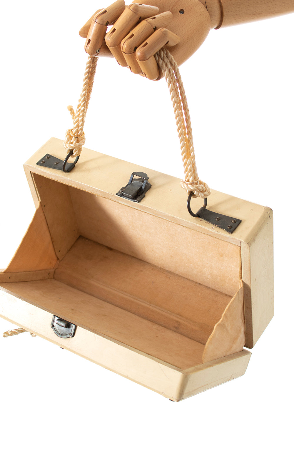 Vintage 1950s 50s 1960s 60s Nautical Sailor Anchor Novelty Print Wood Box Purse Birthday Life Vintage