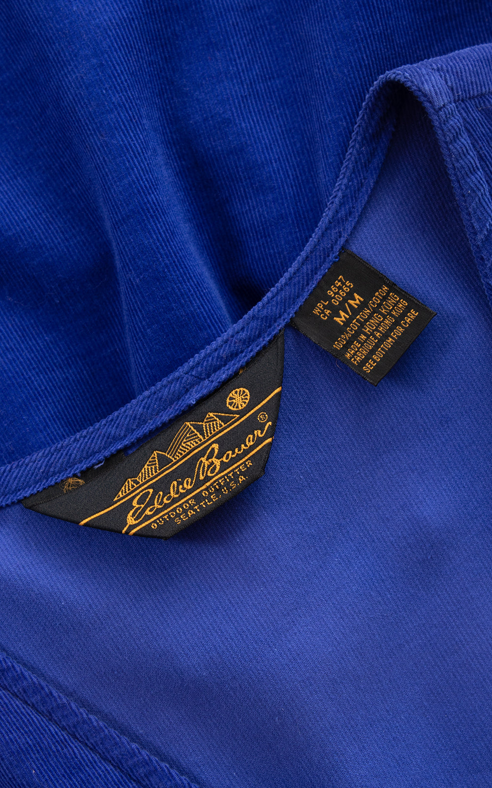 1980s Cobalt Corduroy Pinafore Dress | medium