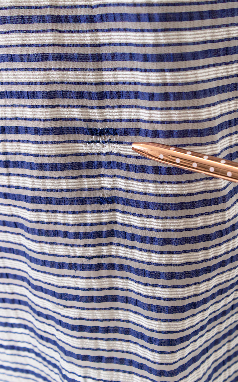 1940s Sheer Striped Nylon Dress | large/x-large