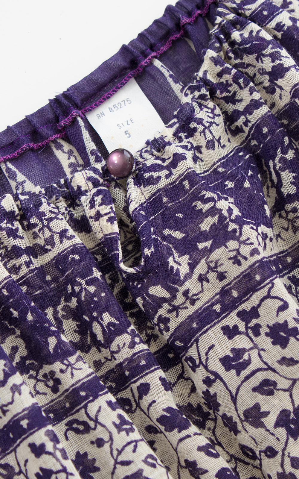 1970s Floral Peasant Dress