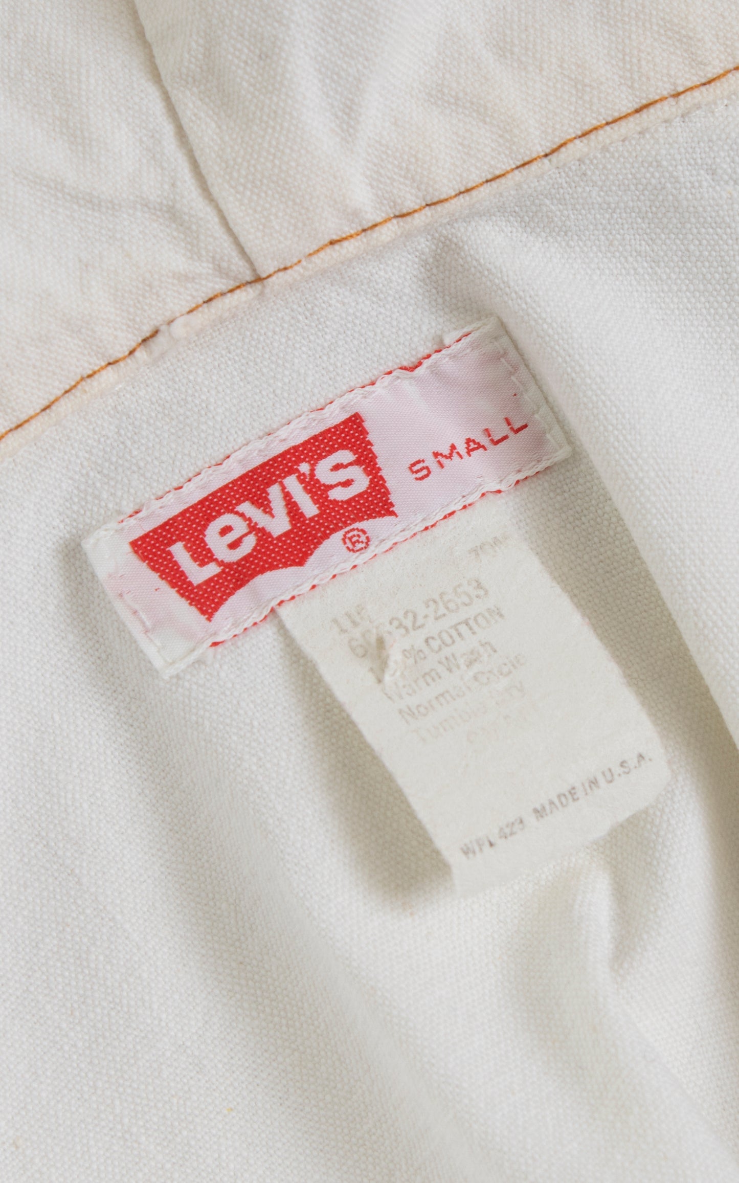 Vintage 1970s 70s LEVI'S White Cotton Hooded Jacket Birthday Life Vintage