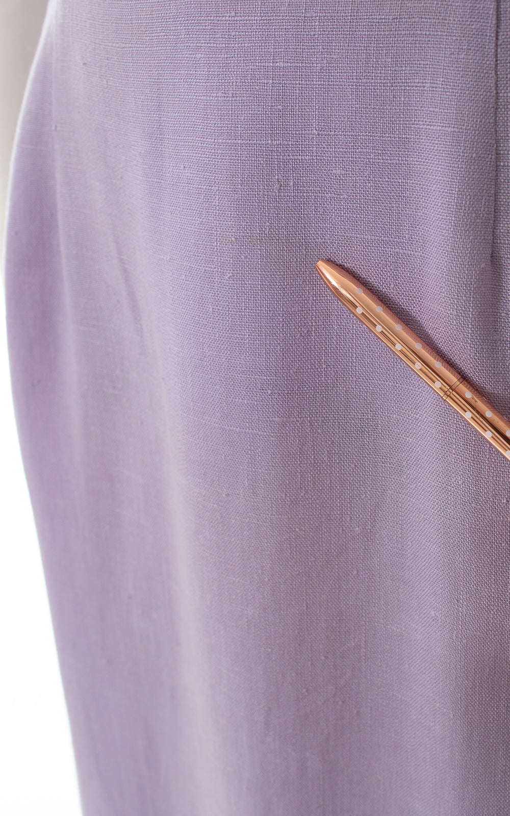 1950s Linen Floral Cutwork Wiggle Dress | medium | BirthdayLifeVintage