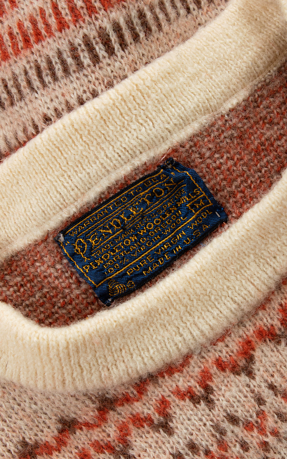 1970s PENDLETON Geometric Striped Knit Wool Sweater | small/medium/large