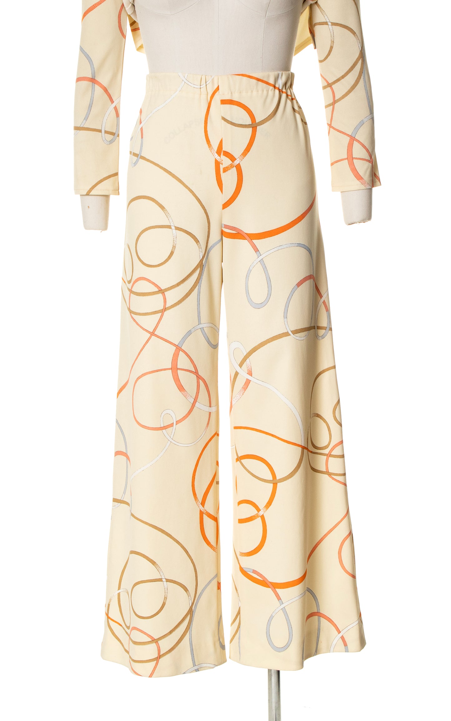 1970s Swirling Ribbons Pant Suit | medium