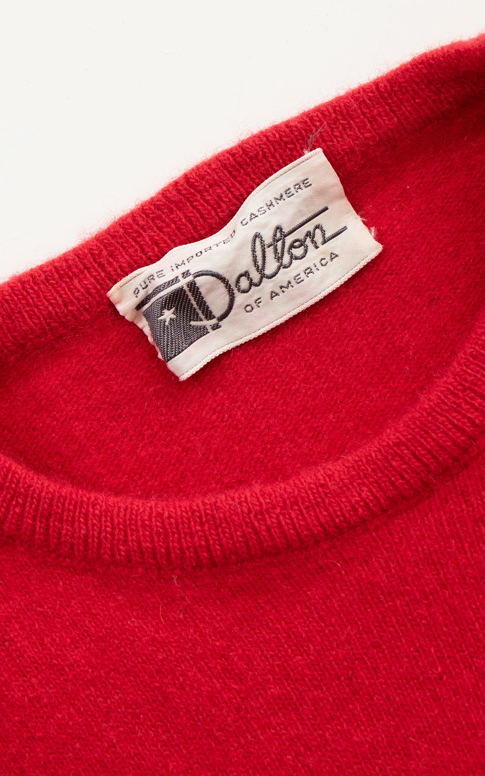 1950s DALTON Red Knit Cashmere Sweater | x-small/small