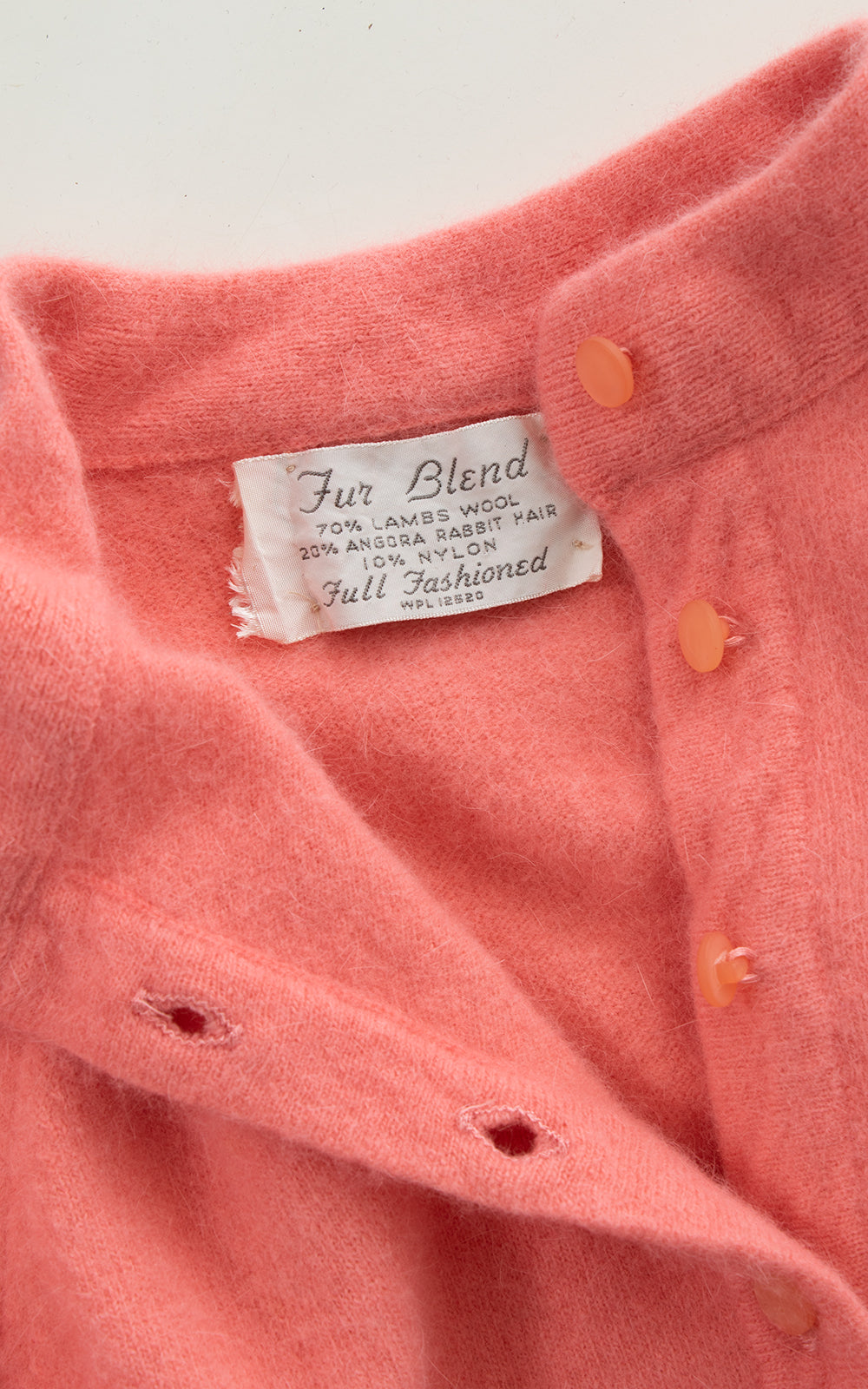 1950s Wool Angora Knit Cardigan | x-small/small