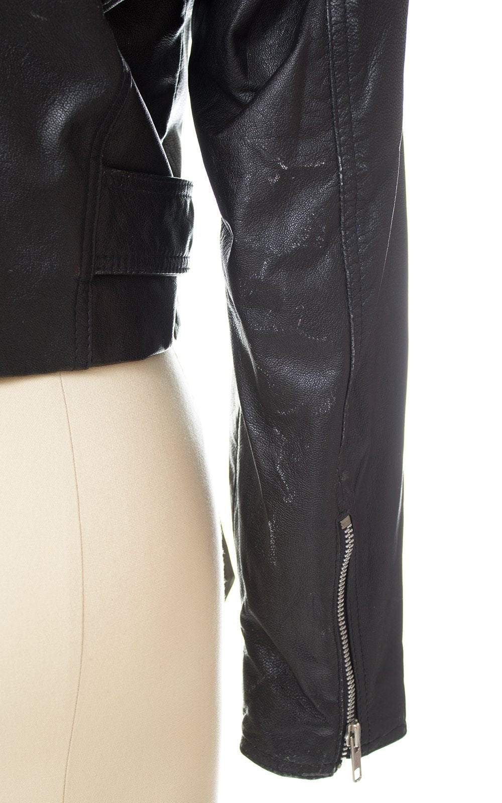 1980s Wilsons Leather Cropped Motorcycle Jacket