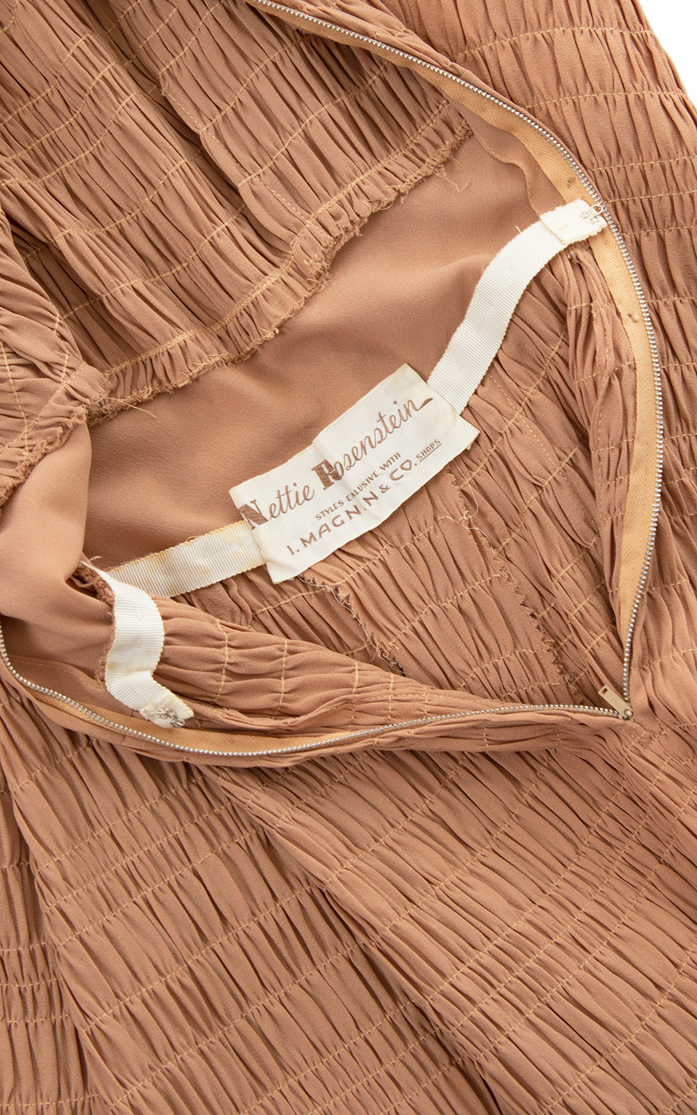 1940s NETTIE ROSENSTEIN Shirt Rayon Crepe Dress | x-small