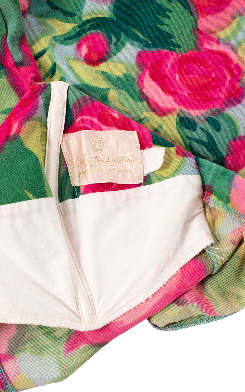 1950s Rose Marie Reid Rose Printed Swimsuit | small/medium