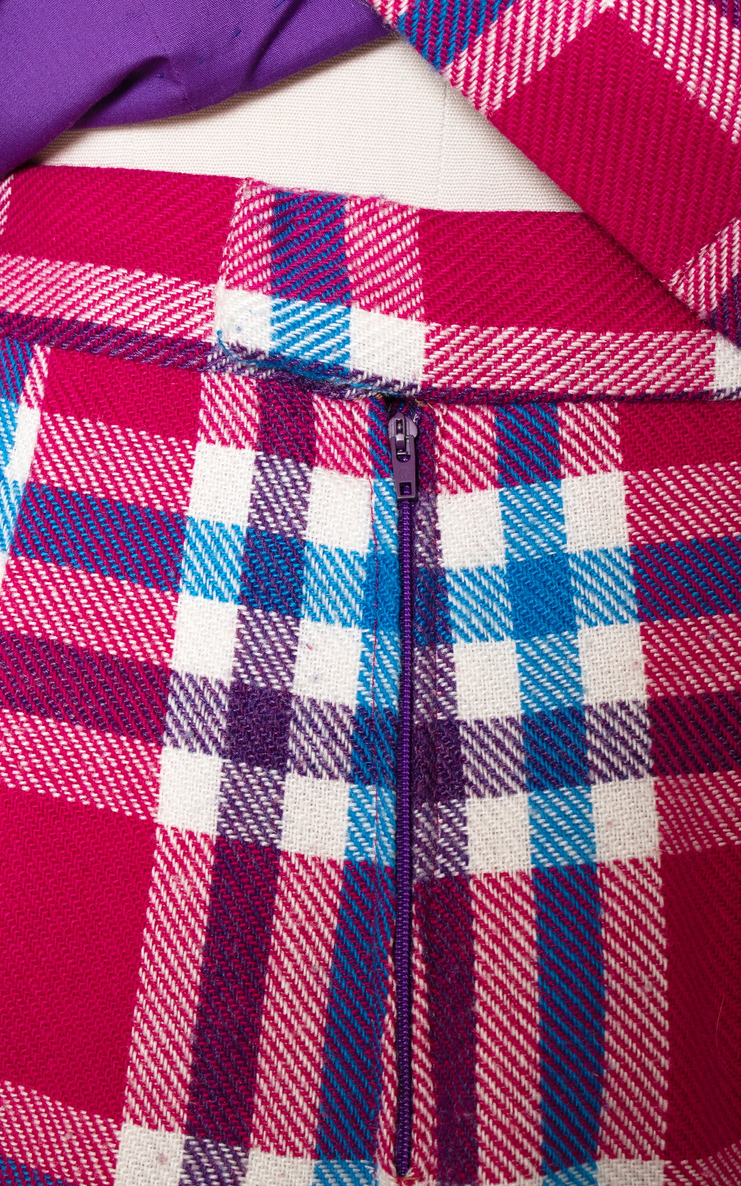 1970s Plaid Pant Suit | x-small