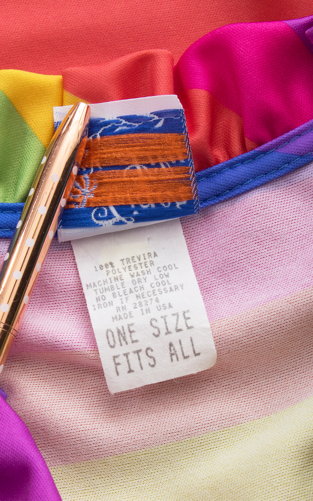 1970s 1980s Rainbow Striped Maxi Tent Dress