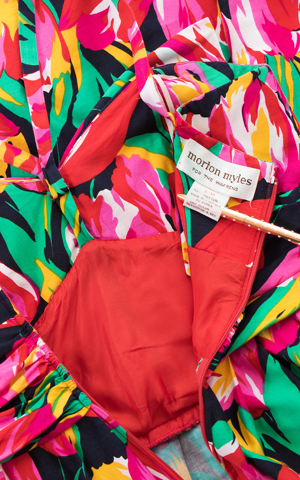 1980s Tulip Print Cotton Sundress BirthdayLifeVintage