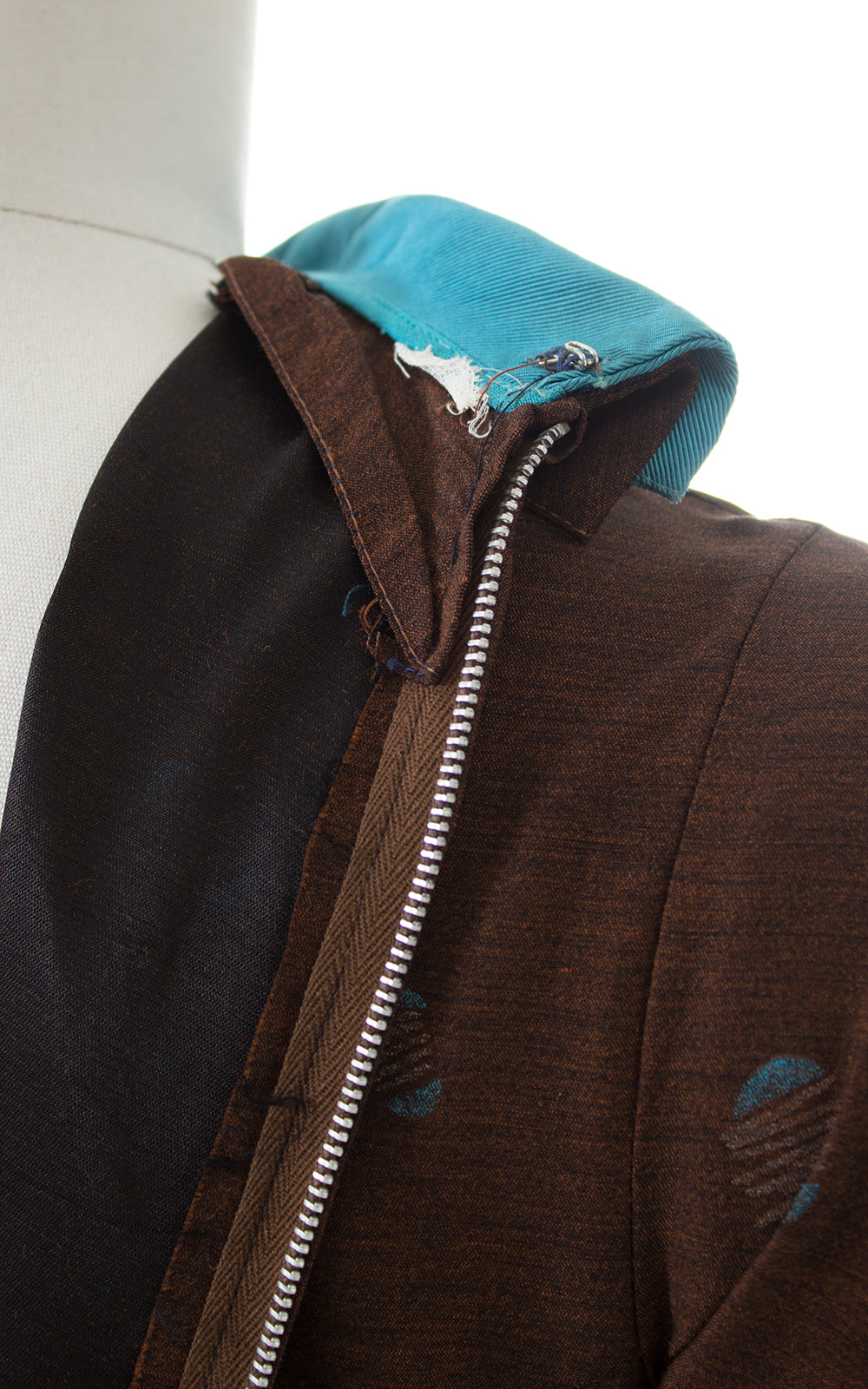 1950s Atomic Printed Two-Tone Dress | small