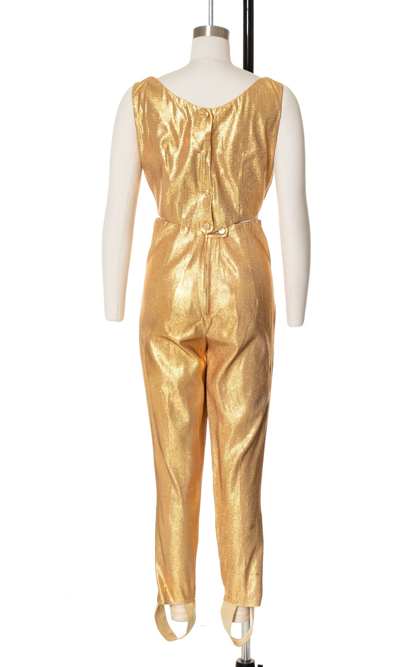 1950s Gold Lamé Pant & Top Set | small