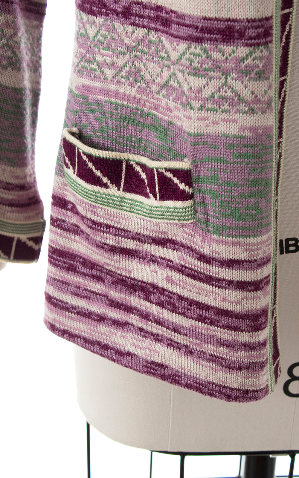 1970s Space Dye Bell Sleeve Cardigan | small/medium