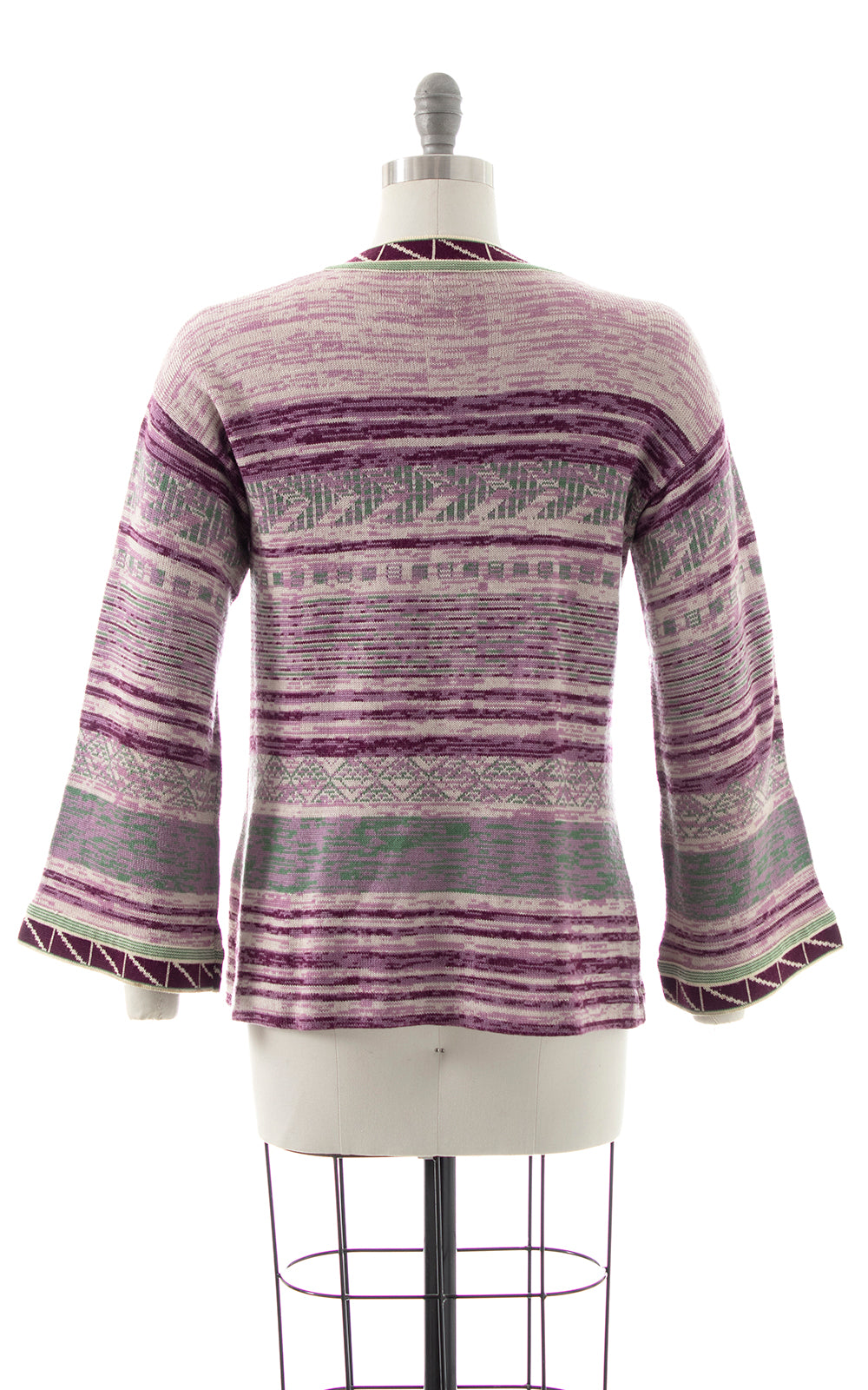 1970s Space Dye Bell Sleeve Cardigan | small/medium