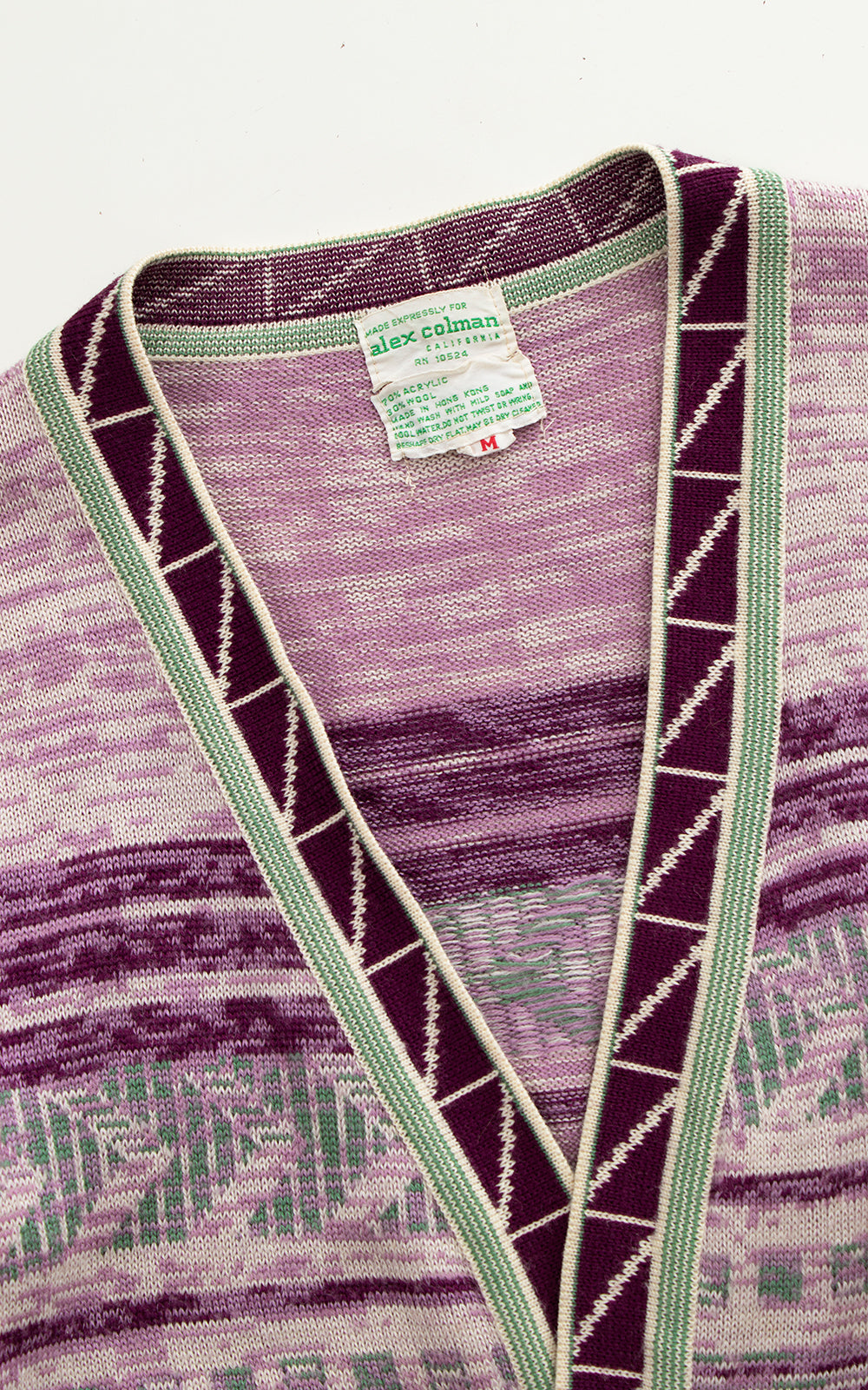 1970s Space Dye Bell Sleeve Cardigan | small/medium