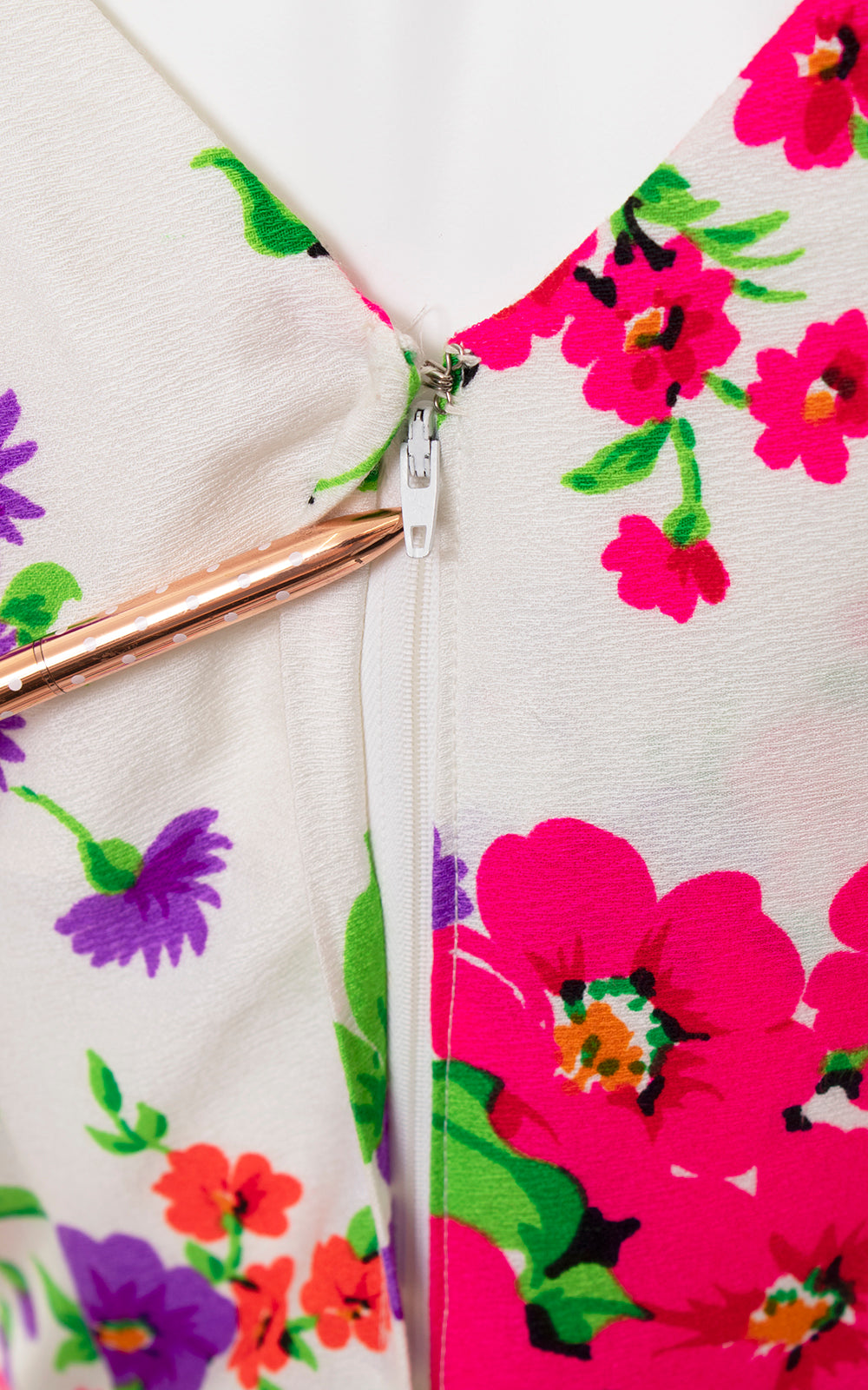 1970s Floral Border Print Barkcloth Palazzo Jumpsuit | small