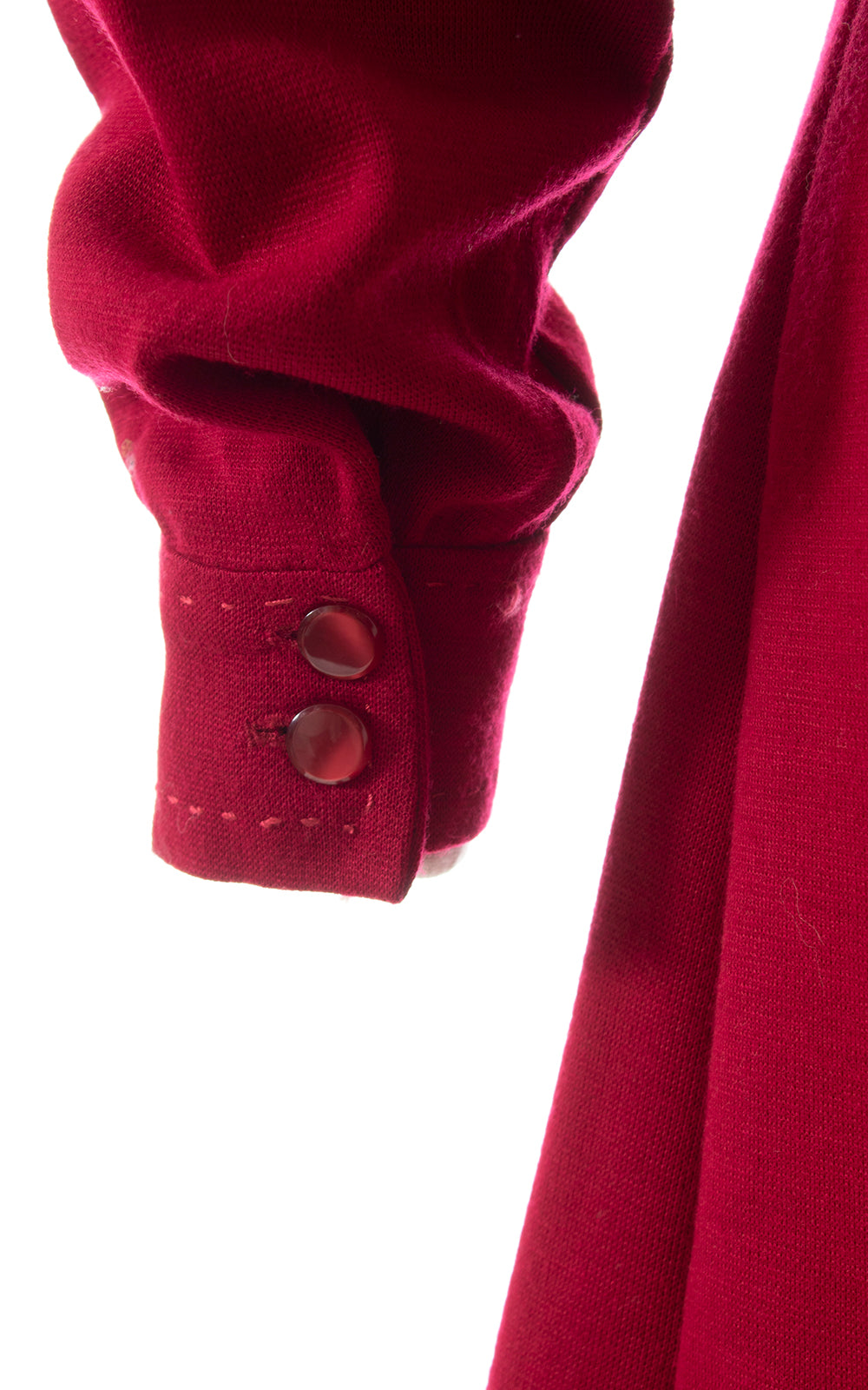 1970s Burgundy Knit Sweater Dress | small/medium