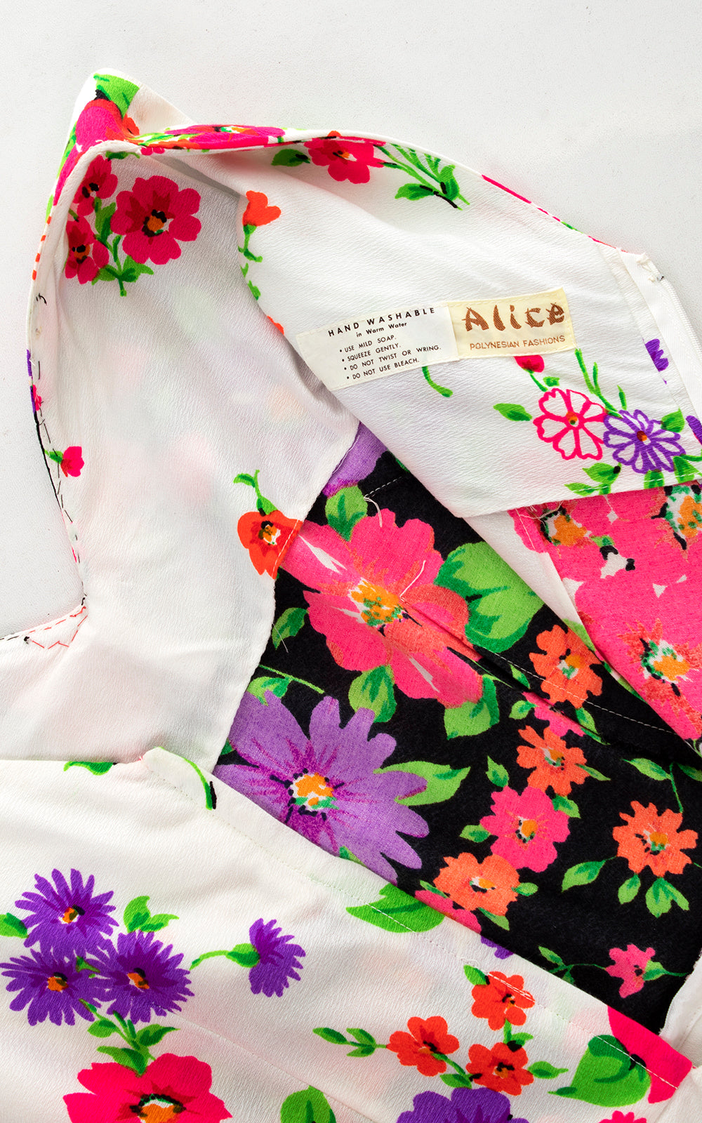 1970s Floral Border Print Barkcloth Palazzo Jumpsuit | small