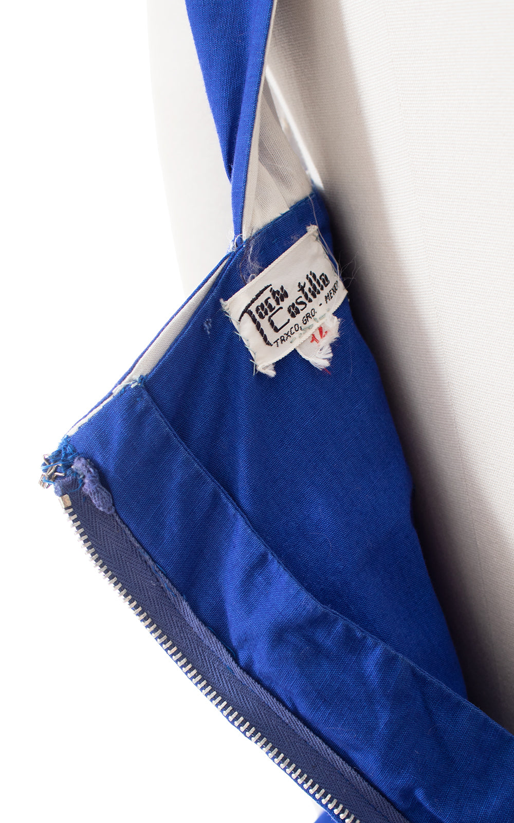 1950s Mexican Floral Embroidered Sundress & Wrap Set | small