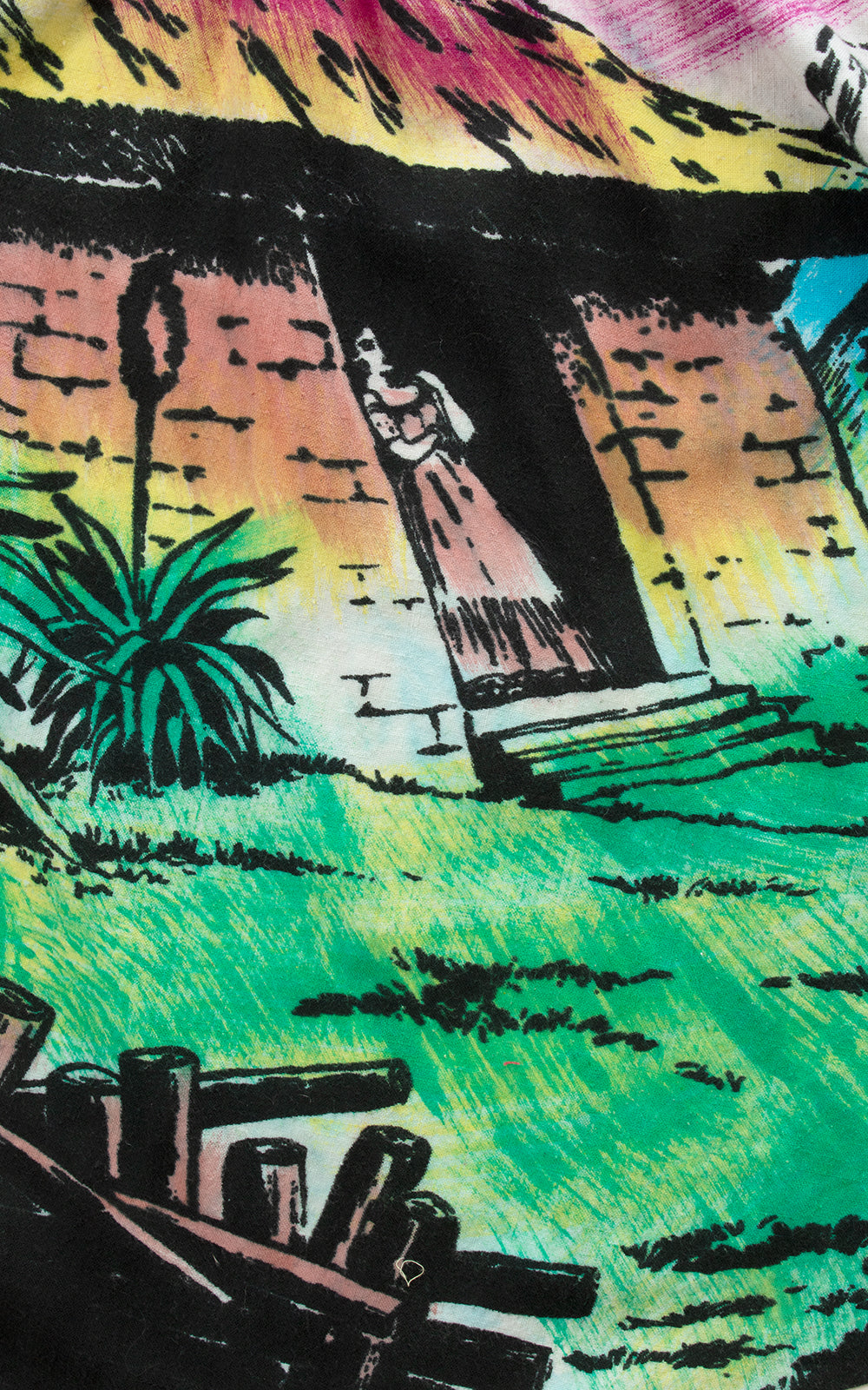 1950s Mexican Novelty Print Circle Skirt | small