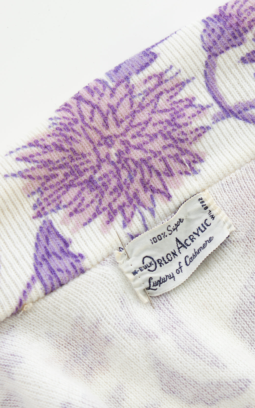 1950s Purple Floral Cardigan BirthdayLifeVintage