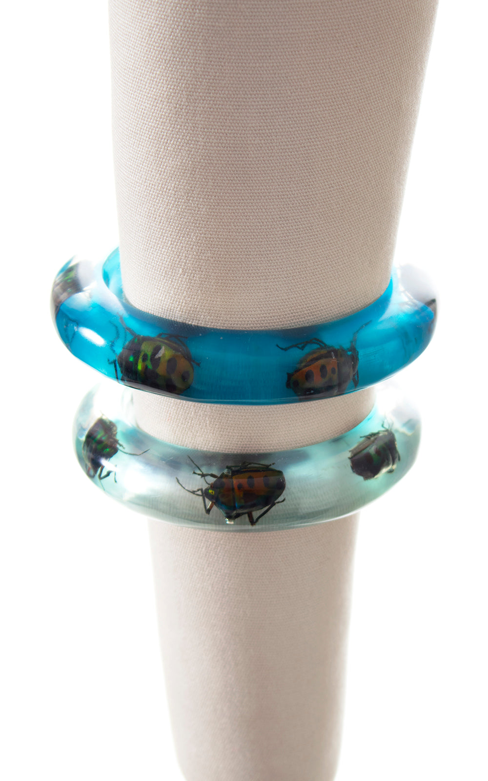 1960s 1970s Beetles Lucite Bangles (set of 2)