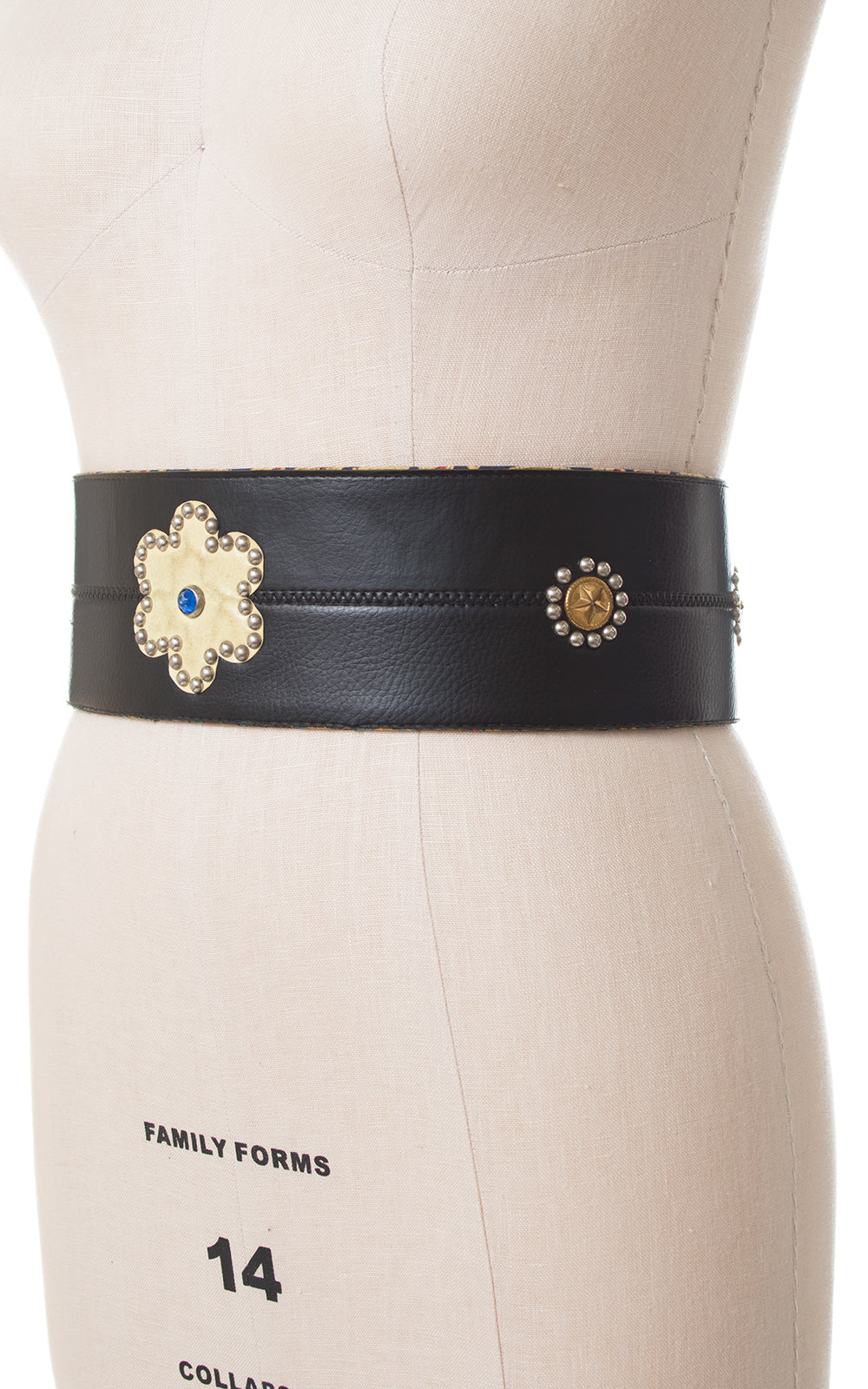 1960s Studded Vinyl Extra-Wide Motorcycle Belt