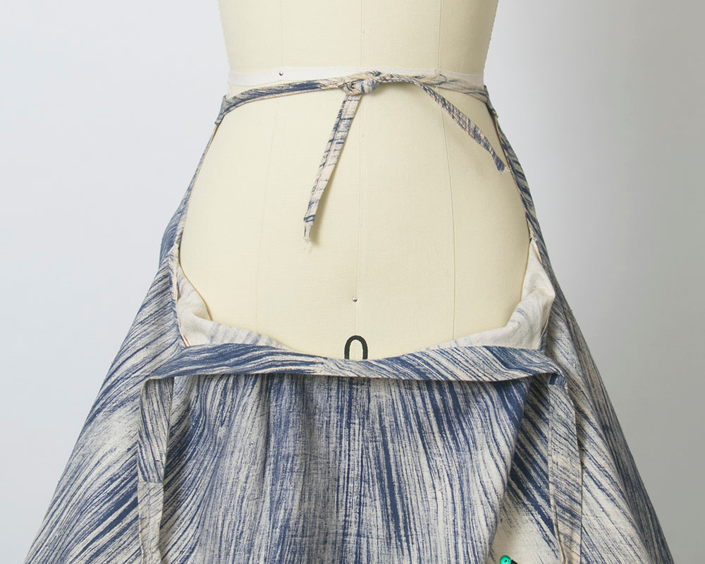 1950s Mexican Hand-Painted Novelty Print Sequin Circle Skirt | x-small