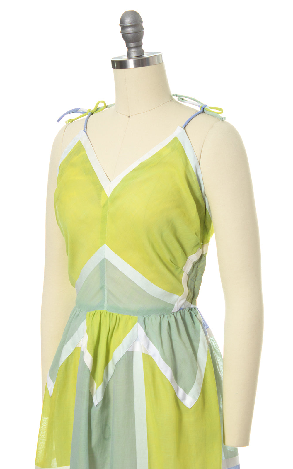 1950s Windowpane Plaid Cotton Voile Sundress & Bolero Set