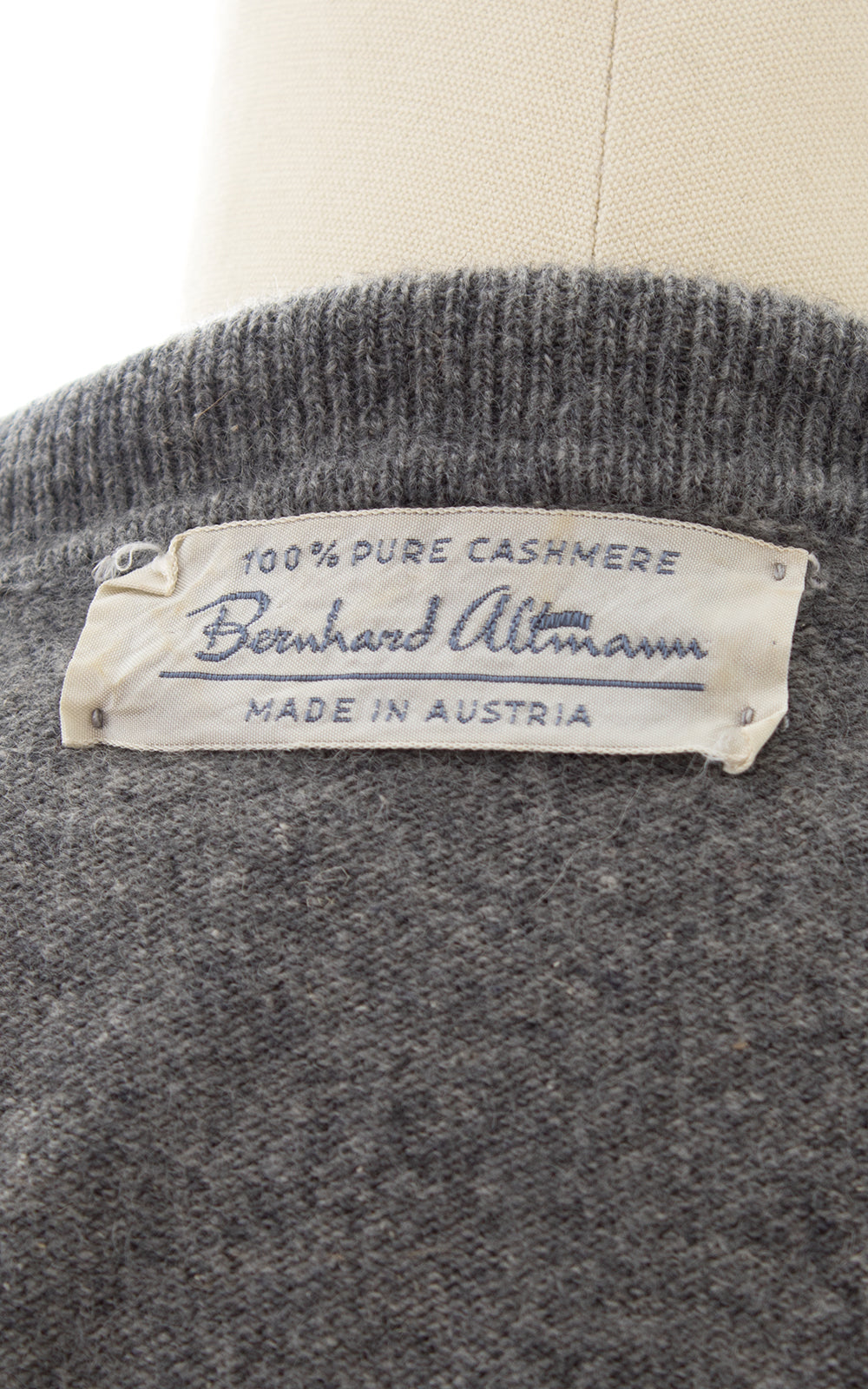 1950s Falling Wisteria Cashmere Cardigan