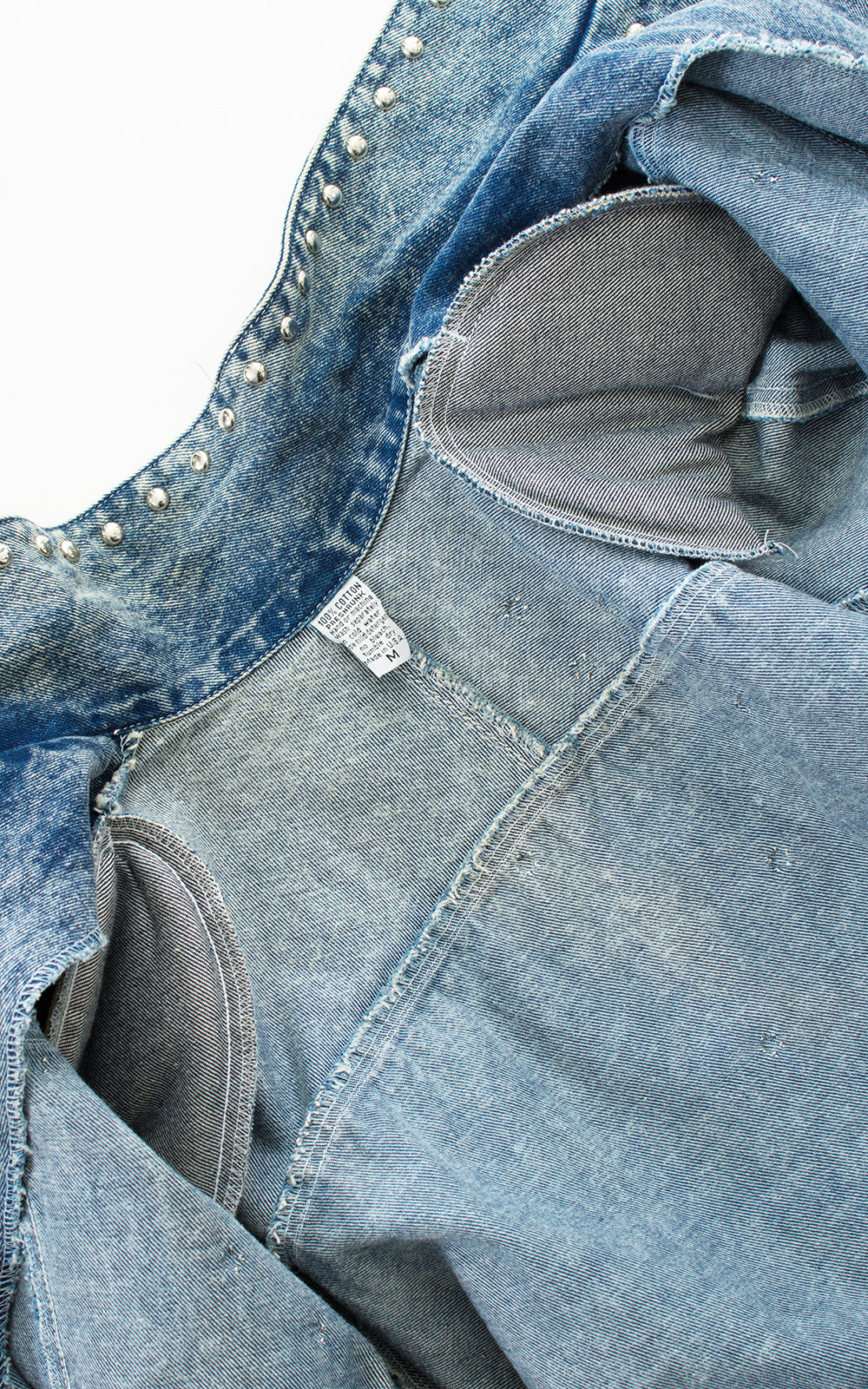 1990s Hand-Painted Glitter Roses Studded Jean Jacket BirthdayLifeVintage