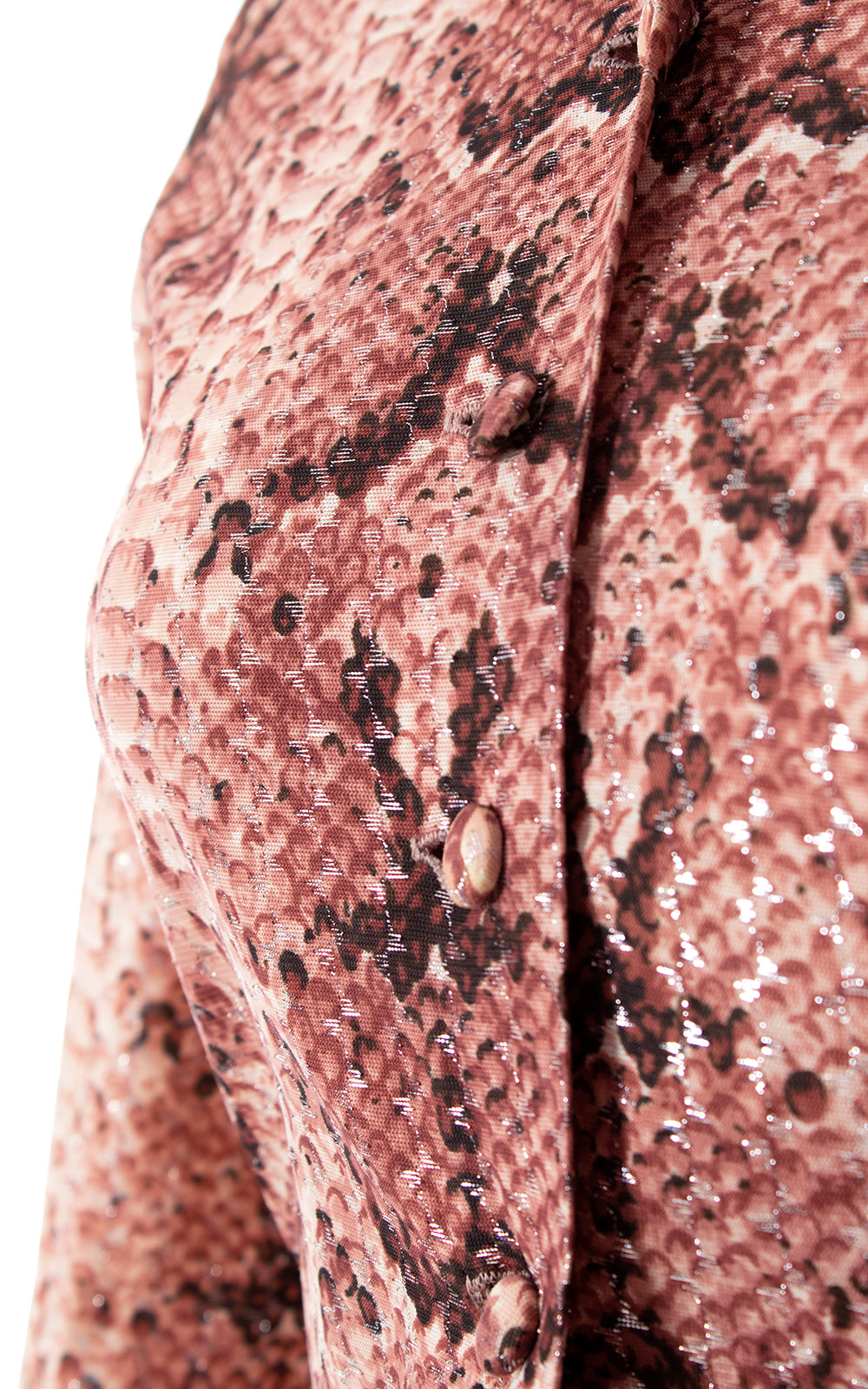 1970s Metallic Snakeskin Maxi Dress | medium