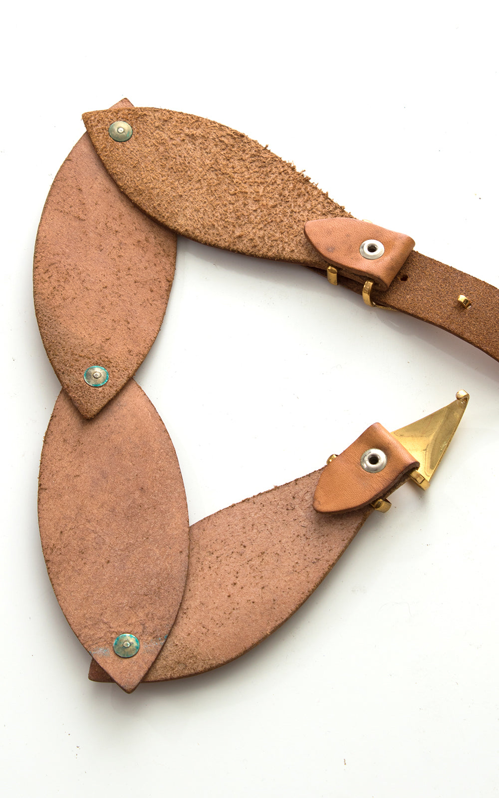 1970s Floral Tooled Leather Cinch Belt