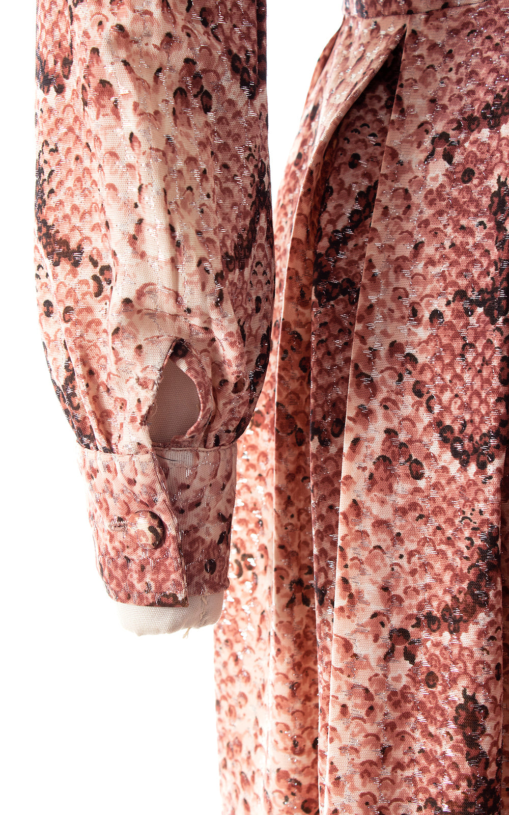 1970s Metallic Snakeskin Maxi Dress | medium
