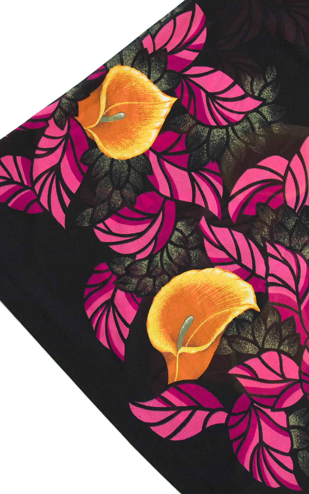 1980s Deer Floral Border Print Sheer Dress