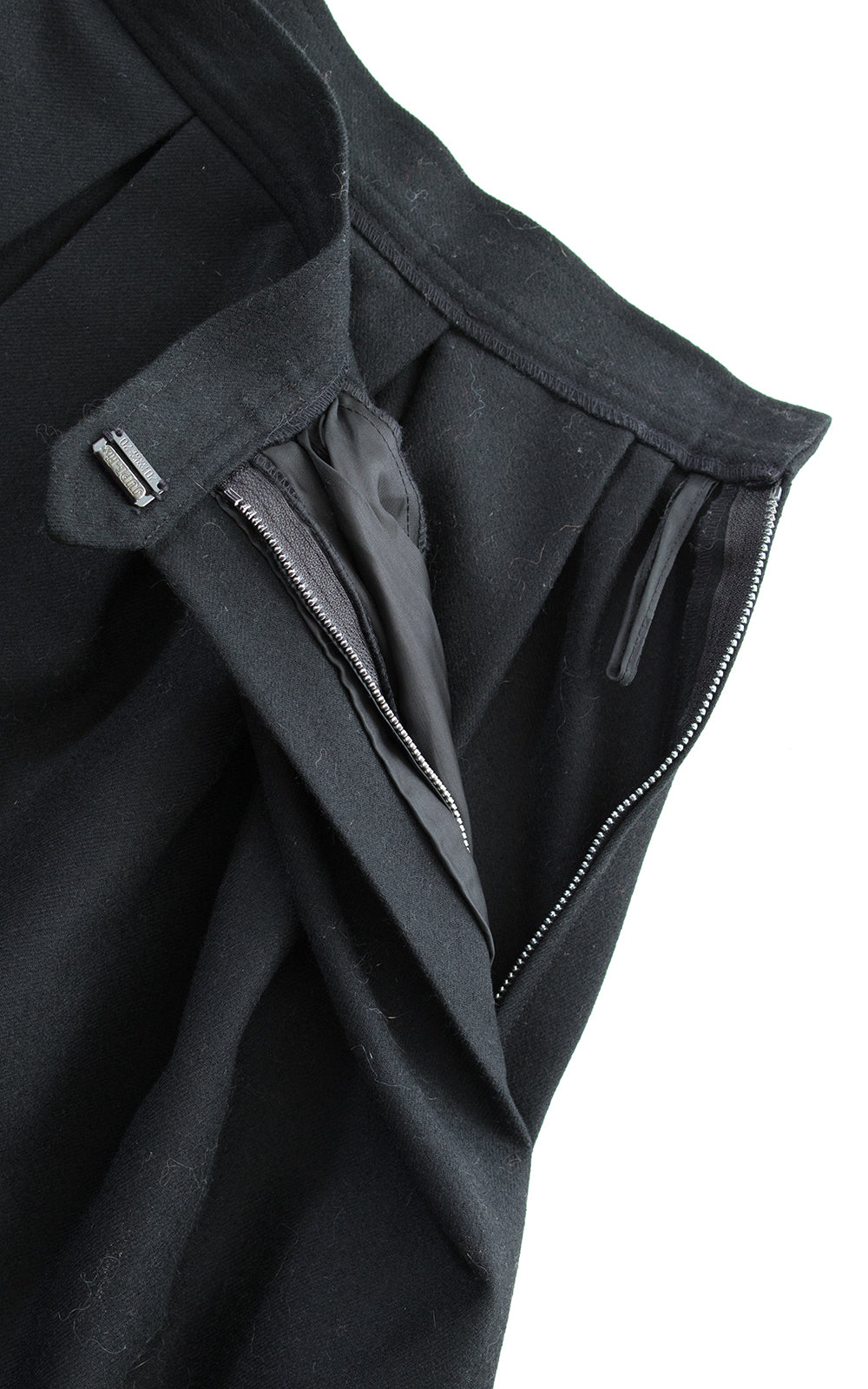 1970s 1980s SAINT LAURENT Wool Skirt with Pockets | small