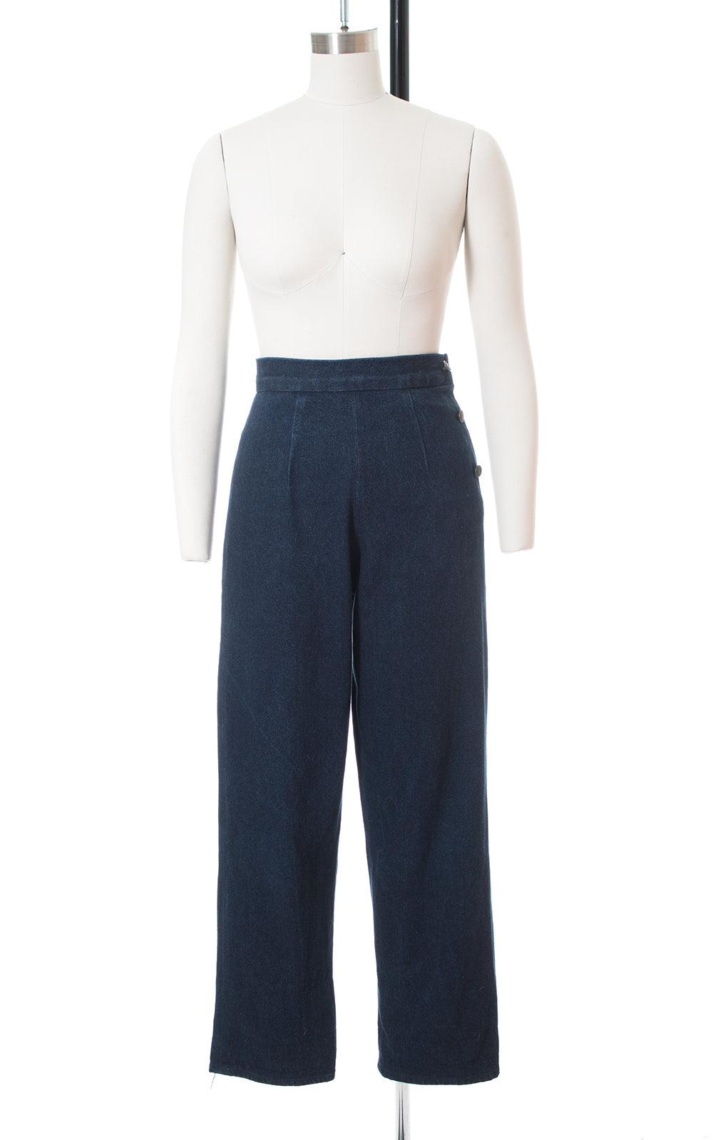 1950s Style High Waisted Denim Jeans