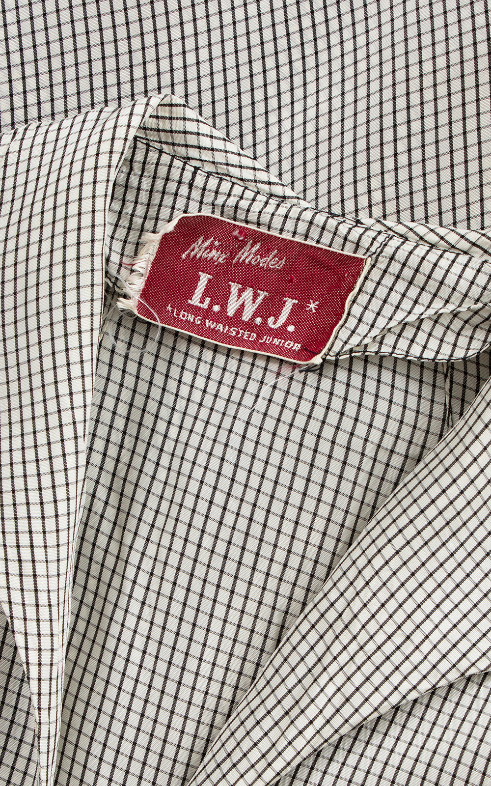 1950s Windowpane Plaid Shirtwaist Dress | small